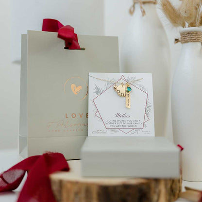 Disc & Tag Personalized Necklace - Gold Filled - Love It Personalized