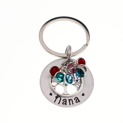 Mom or Grandma Keychain with Birthstones - Love It Personalized