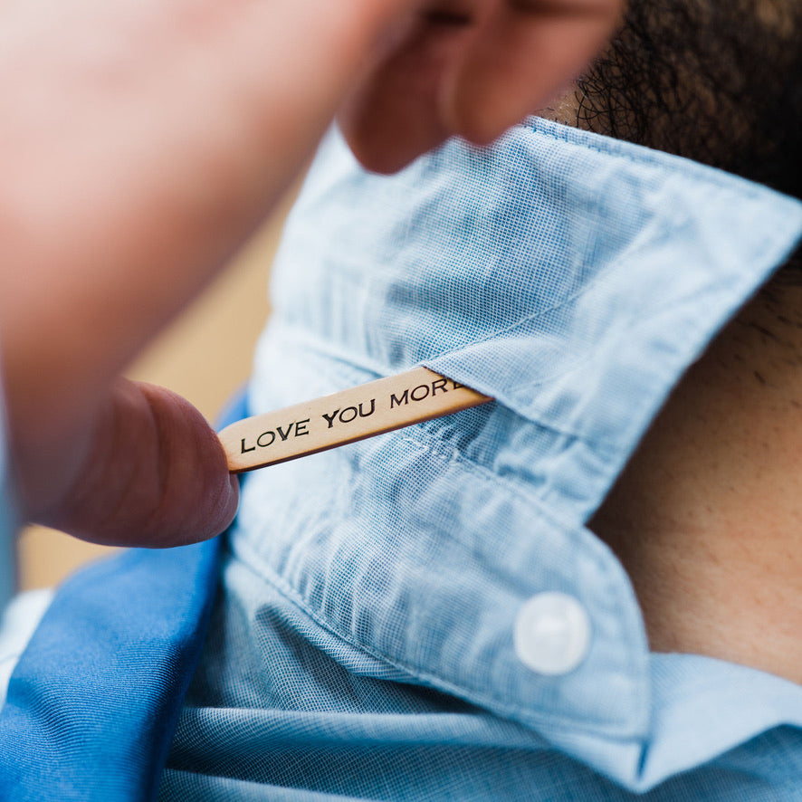 Bronze Collar Stays - 8th Anniversary Gift - Love It Personalized