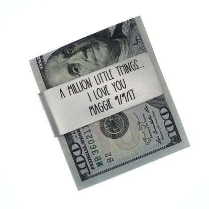 Engraved Money Clip - Sterling Silver - Love It Personalized