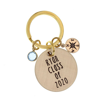 Graduation Compass Keychain - Love It Personalized