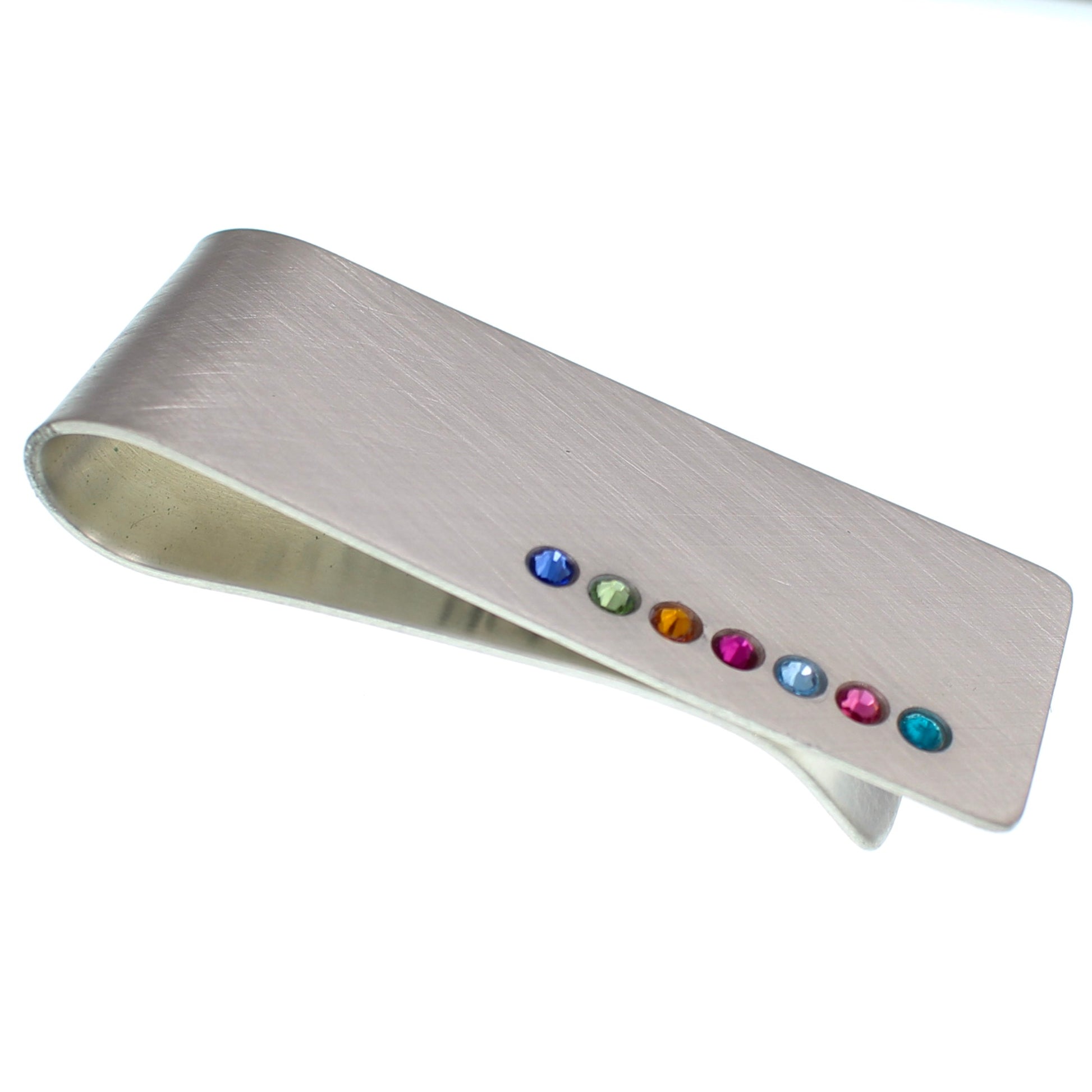 Father's Day Engraved Money Clip with Birthstones - Love It Personalized
