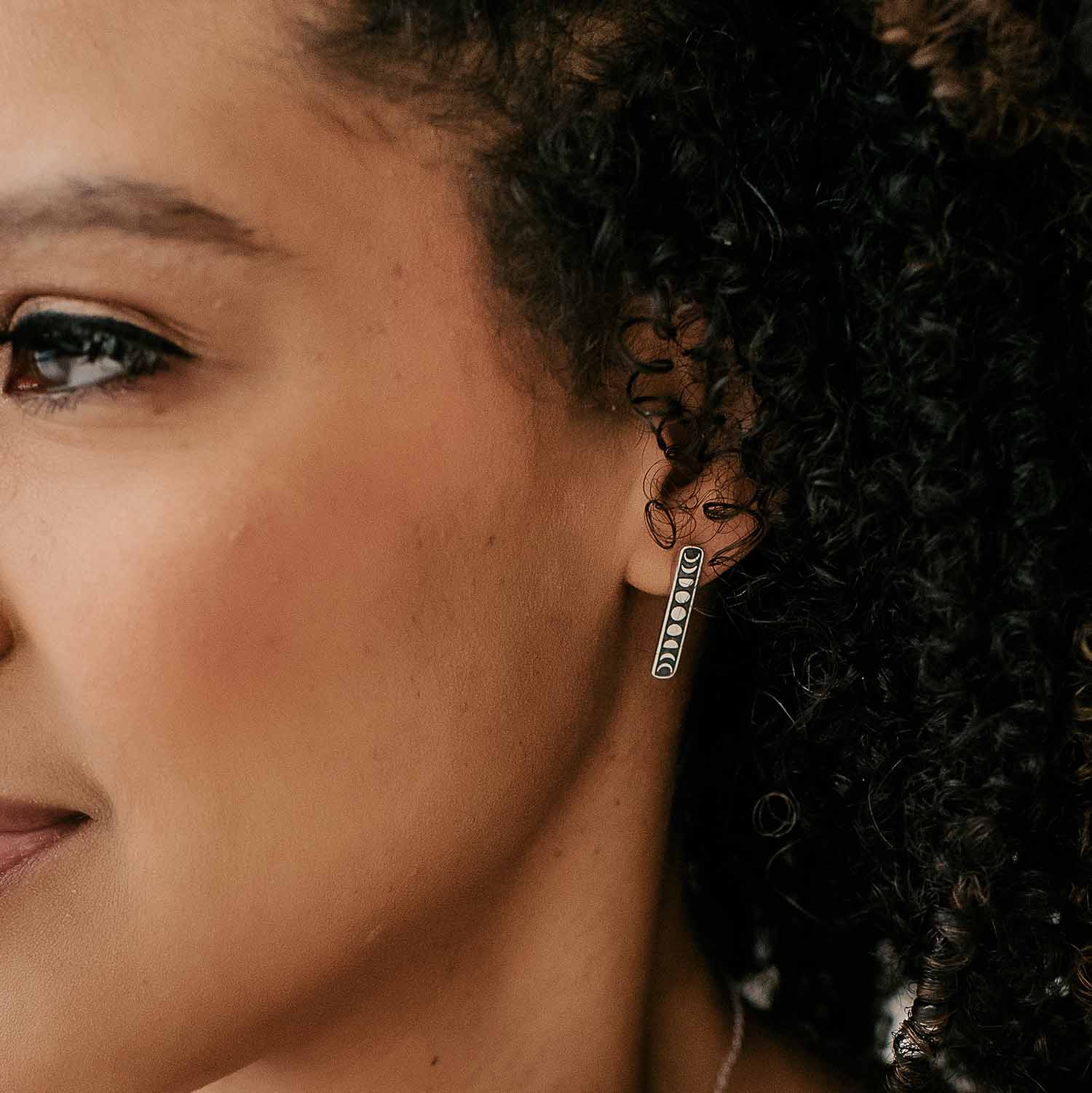 Moon Phases Vertical Earrings - Love It Personalized