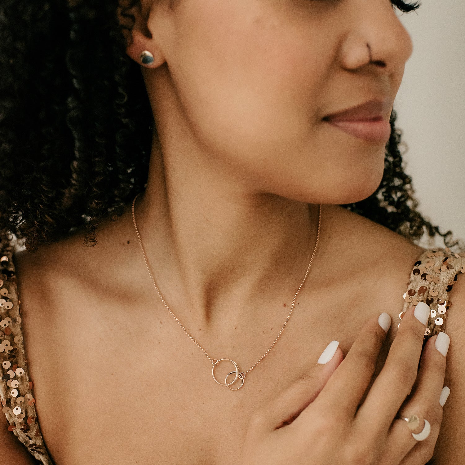 Interlocking Double Link Necklace - Love It Personalized