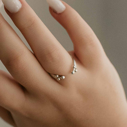 Adjustable Granulations Ring - Sterling Silver - Love It Personalized