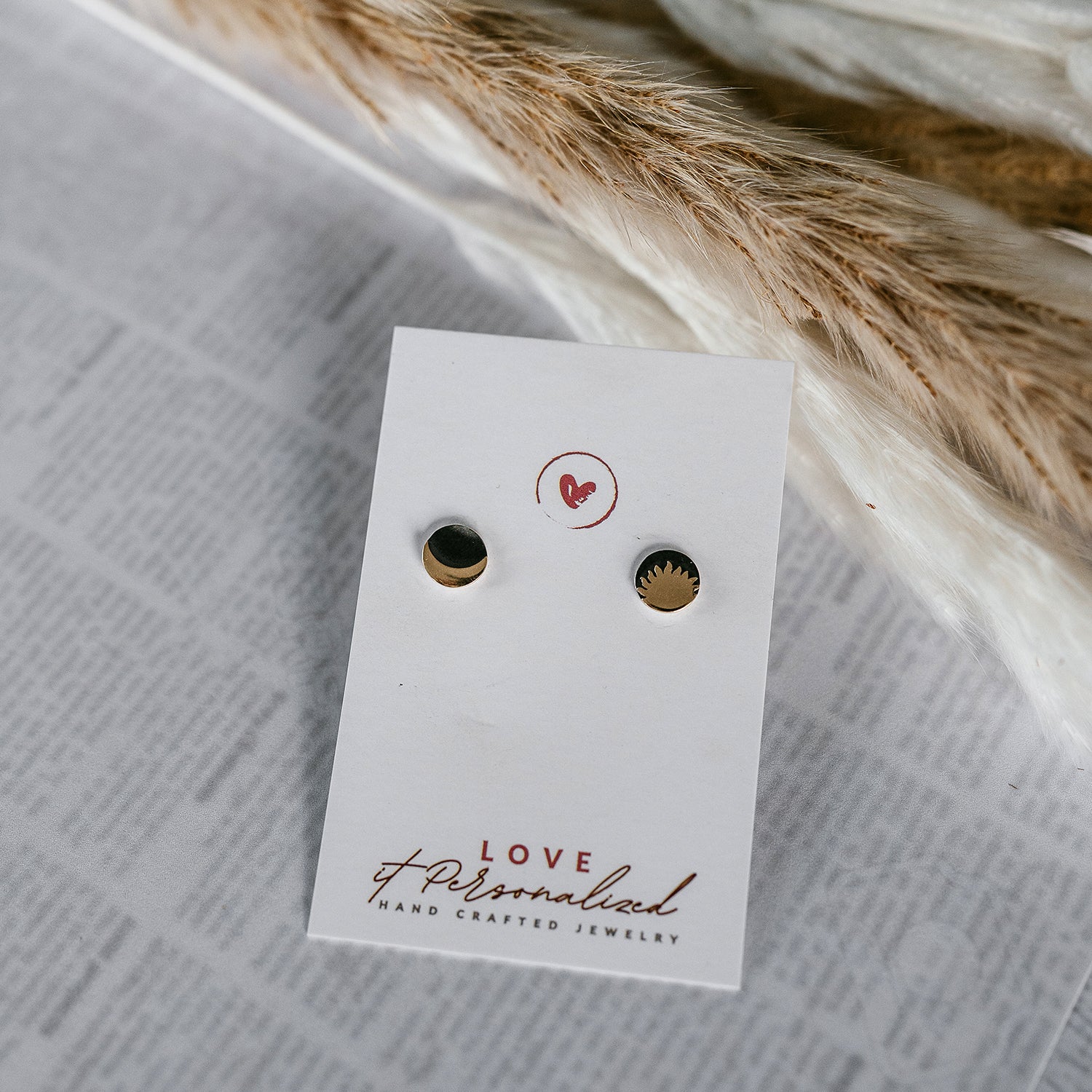 Silver and Bronze Moon and Sun Mismatched Earrings - Love It Personalized