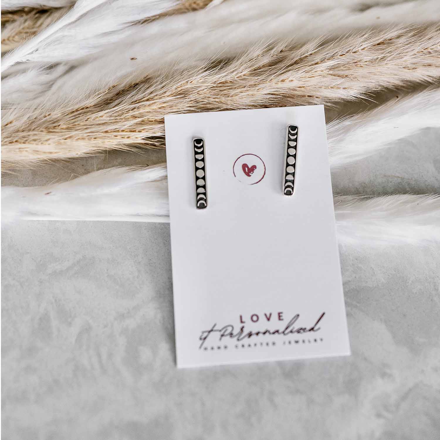 Moon Phases Vertical Earrings - Love It Personalized