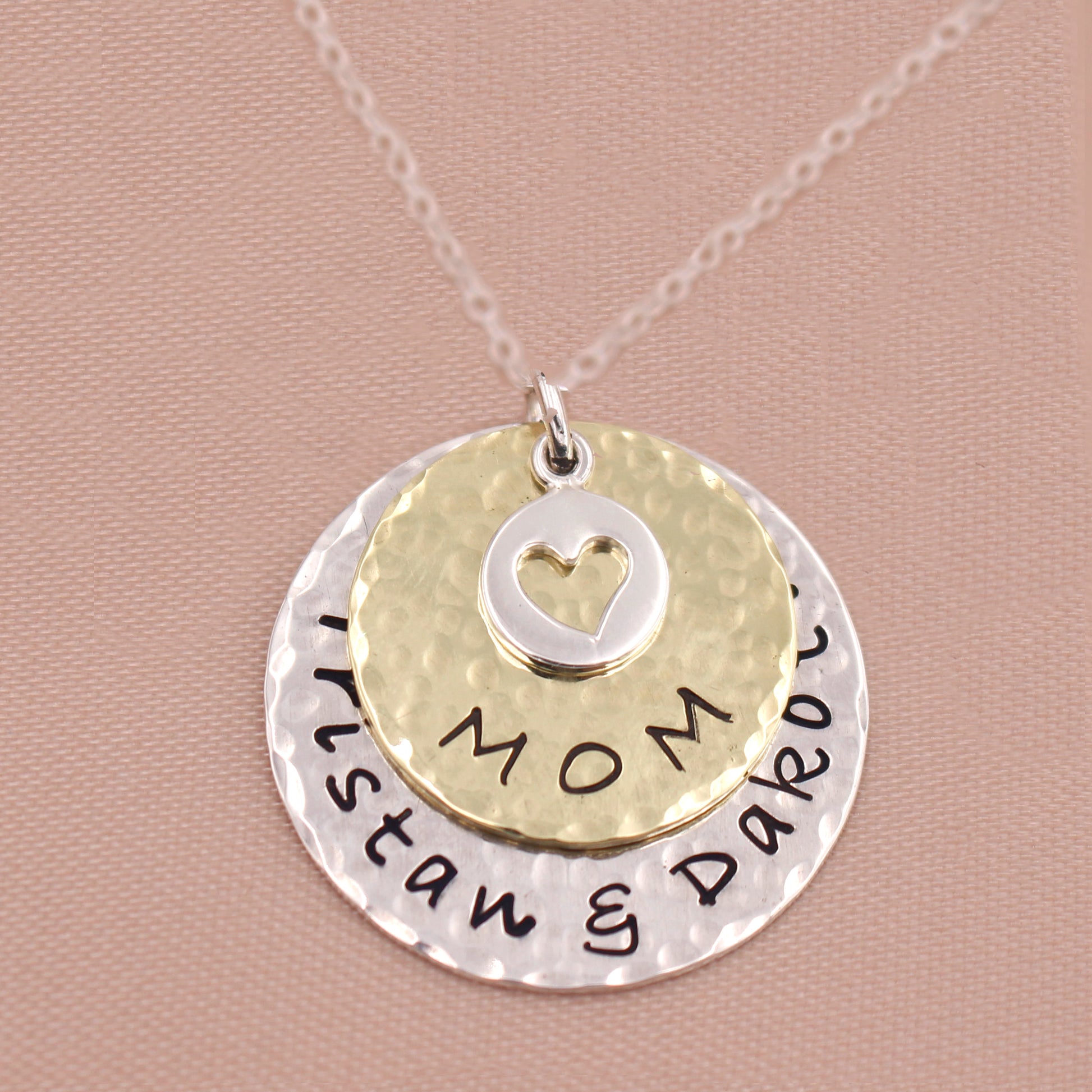 Rustic Silver and Gold Mother's Necklace - Love It Personalized