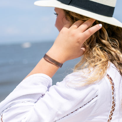 GPS Coordinates Copper Cuff Bracelet - Love It Personalized