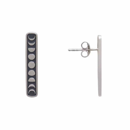Moon Phases Vertical Earrings - Love It Personalized