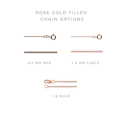 Rose Gold Personalized Necklace with Birthstone - Love It Personalized