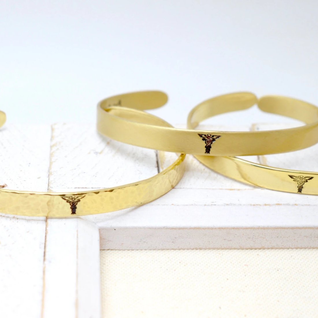Medical Alert Cuff - Brass 1/4 in - Love It Personalized