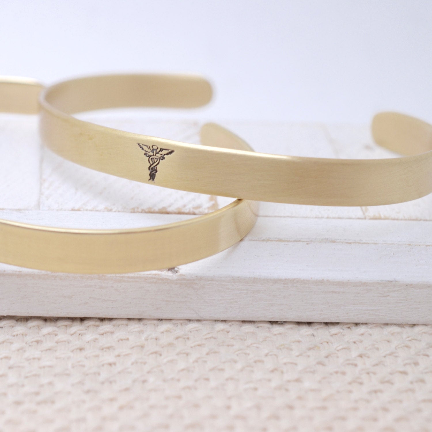 Medical Alert Cuff - Brass 1/4 in - Love It Personalized